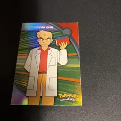 Pokemon TCG Topps Blue Logo HV12 Heroes And villains Professor Oak Holo LP - Image 4