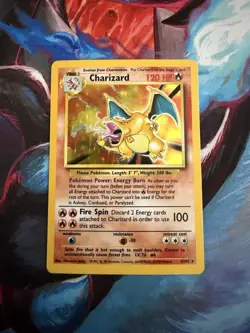 Pokemon TCG Charizard 4/102 Base Set Holo 120 HP Holo Rare Mitsuhiro Arita - Image 1