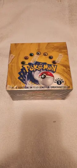 1999 Pokemon 1st Edition German Base Set Booster Box SEALED - Image 1