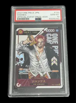PSA 10 One Piece OP01-120 Shanks Official Event Prize battle 2023 for ASIA - Image 1