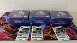 X3 One Piece OP14 The Azure Sea’s Seven Booster Boxes Include 3 Promo Packs - Image 2