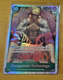 ONE PIECE ENGLISH CARD HOLO GAME CARTE Donquixote Doflamingo OP04-031 EN NM - Image 1