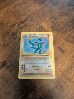 Pokemon Card - Machamp 8/102 Base Set Shadowless 1st Edition - Holo - Image 1