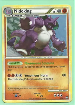 2010 NIDOKING 6/102 HeartGold SoulSilver TRIUMPHANT POKEMON CARD RARE HOLO- NM/M - Image 1