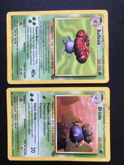 10 French Pokemon cards lot Jungle set Vileplume Gloom Primeape Rapidash Pikachu - Image 2