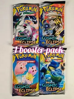 Pokemon Cosmic Eclipse 10 Card Booster Pack NEW Factory Sealed Pack Art RANDOM - Image 1
