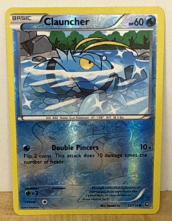 Clauncher 33/114 Steam Siege Reverse Holo Common Pokemon Card 2016 XY - Image 1