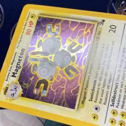 Magneton Holo Rare 11/62 Fossil Set 1999 Pokemon WOTC Vintage Card LP + - Image 4