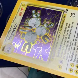 Magneton Holo Rare 11/62 Fossil Set 1999 Pokemon WOTC Vintage Card LP + - Image 5