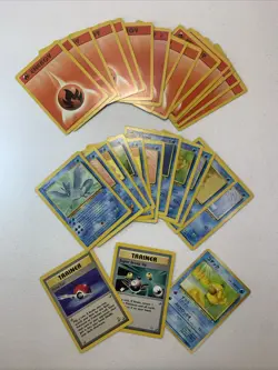 Vintage Pokemon Card Lot of 28 Vintage Cards Used Energy, Trainer Etc 1999-2000 - Image 1