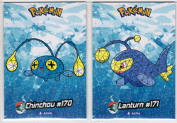 POKEMON - CRYSTAL CARD COLLECTION * CHINCHOU & LANTURN - CRACKED ICE HOLO - Image 1