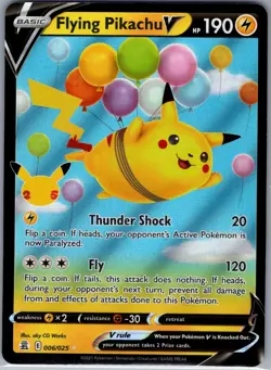 Flying Pikachu V 006/025 Celebrations - Pokemon Card - NM - Image 1