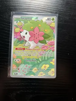 Pokemon TCG Shaymin Holo Card Illustration Rare, 185/182, Destined Rivals Series - Image 3