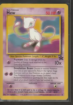 Mew #8 Black Star Promo WOTC Pokemon Card Near Mint - Image 1