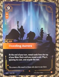 Dazzling Aurora Near Mint Riftbound League of Legends Gear Card x1 - Image 1