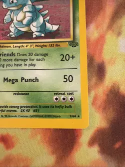 Pokemon Nidoqueen TCG Jungle Holo Card 7/64 Unlimited Holo Rare LP - Image 2