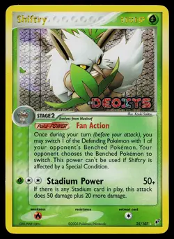 Pokemon Card - Shiftry Deoxys 25/107 Reverse Holo Stamped - Image 1