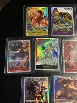 One Piece LOT 10 Cards ALL SR and ALL IN TOP LOADERS - Image 2
