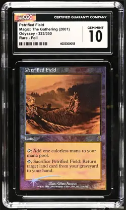 PETRIFIED FIELD Odyssey Foil Rare CGC 10 MTG [Nostalgium] - Image 1
