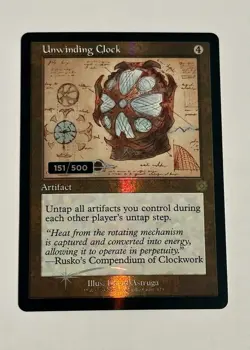 MTG Unwinding Clock Serialized 151/500 Magic The Gathering NM - Image 1