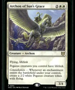 2023 Magic: The Gathering - Wilds of Eldraine Archon of Sun's Grace - Image 1