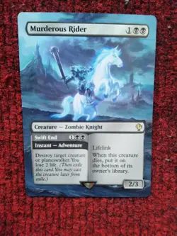 Murderous Rider Swift End MTG Final Fantasy Hand Painted Borderless Altered Art - Image 2