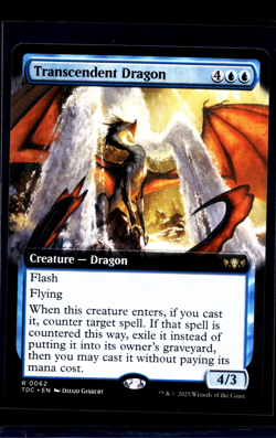 2025 MTG Magic The Gathering TDC Dragonstorm Commander #62 Transcendent Dragon - Image 1