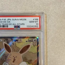 Full Art Eevee GX 188/173 - PSA 10 Tag Team GX All Stars GEM MINT 2019 Pokemon - Image 3