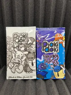 2 Pack Lot - Pokidoki Booster Packs (Black and White & Spooky Shores) - Pokemon - Image 1