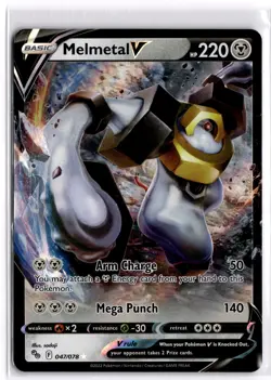 Pokemon TCG Melmetal V Pokemon GO 047/078 Holo Ultra Rare NM/M - Image 1