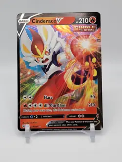 Cinderace V 044/264 Pokemon TCG Fusion Strike (ULTRA RARE, NM) - Image 1