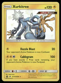 Xurkitree SV14/SV94 Shiny Holo Rare Holo NM Pokemon Hidden Fates: Shiny Vault - Image 1