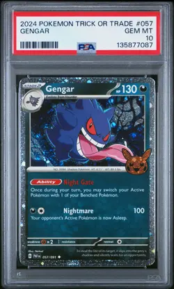2024 POKEMON TRICK OR TRADE #057 GENGAR PSA 10 - Image 1