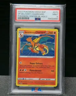 2022 POKEMON SWSH BLACK STAR PROMO #075 SPECIAL DELIVERY CHARIZARD-HOLO PSA 9 - Image 1