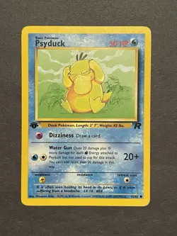 Pokemon TCG 1999-2000 Psyduck 65/82 Team Rocket 1st Edition WotC - Image 1