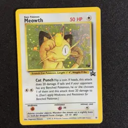 Meowth Promo 10 Black Star Promo GB Game Boy Stamped Holo Pokemon 2000 WOTC - Image 1