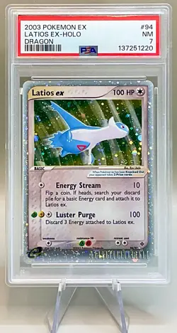Pokemon Latios ex #94/97 Holo Rare - 2003 EX Dragon Set - PSA 7 NM Condition! - Image 1