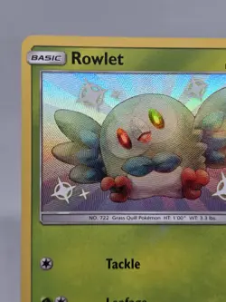 Pokemon TCG Rowlet SV2/SV94 Hidden Fates: Shiny Vault Holo Rare Shiny 2019 - Image 2