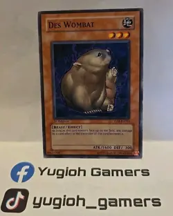 YUGIOH DES WOMBAT TLM 1ST EDITION COMMON PLAYED - Image 1