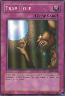 Trap Hole - LOB-E046 - Super Rare Yugioh - Image 1