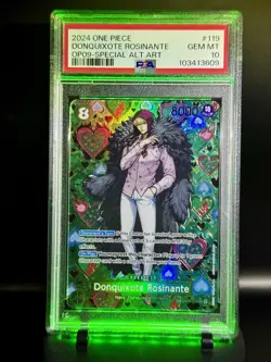 ONE PIECE TCG PSA 10 Donquixote Rosinante OP09 Special Alt Art SP - Image 1