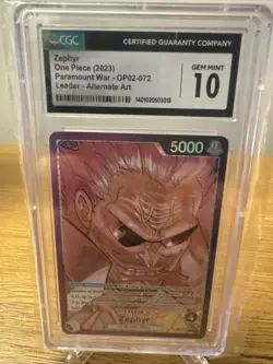 [CGC 10] - ZEPHYR - OP02-072 - Alt Art - One Piece TCG - Paramount War - Image 1