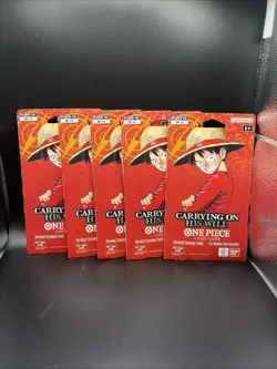One Piece OP-13 Carrying on His Will Sleeved Booster Packs (LOT Of 5) - Image 1