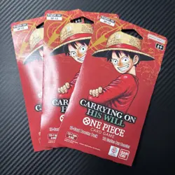 3x One Piece CCG OP-13 Carrying On His Will Sleeved Packs Brand New & Sealed! - Image 1