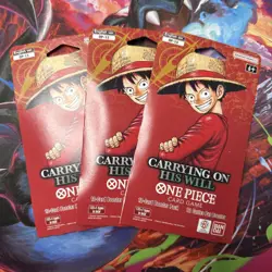 3x One Piece CCG OP-13 Carrying On His Will Sleeved Packs Brand New & Sealed! - Image 1