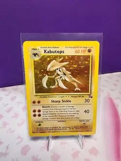 Pokemon TCG Kabutops 9/62 Fossil Set Holo Vintage Rare Card WOTC 1999 MP - Image 1