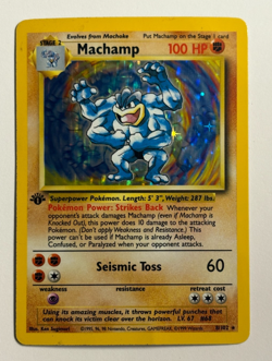 Machamp Base Set 008/102 1st Edition Holo Pokemon Card 1999 - Image 1