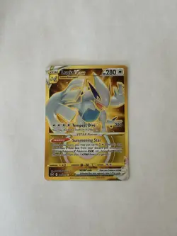 Pokemon TCG SWSH Silver Tempest Lugia VSTAR Card 211/195 Gold Secret Rare Holo - Image 1