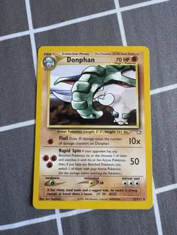 Pokemon Donphan Trading Card 70 HP Rare Holo 232/132 EX Set - Image 1