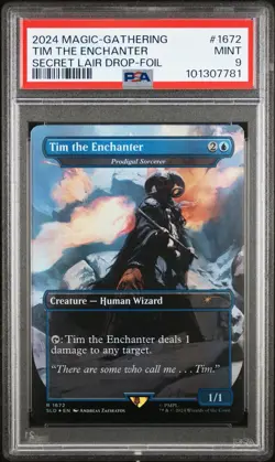 PSA 9 Tim The Enchanter Foil #1672 Secret Lair Monty Python Holy Grail Vol 1 MTG - Image 1
